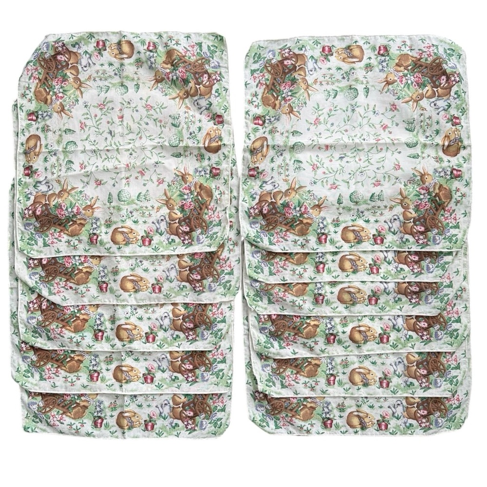 Vintage Bunny Rabbit Tea Party Napkins (10)
